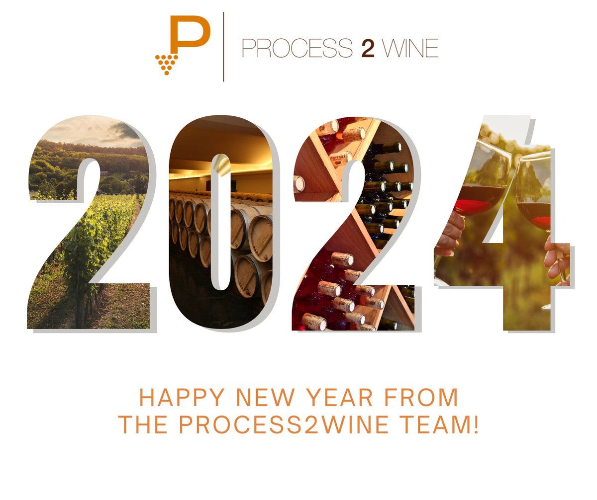 Process2Wine_NA's tweet photo. The Process2Wine team wishes you an amazing 2024! 🥂
We're grateful to our customers for renewing their trust. Anticipate thrilling surprises this year with our cutting-edge vineyard and winery management software! 🚀 https://t.co/soNnbAcQRz