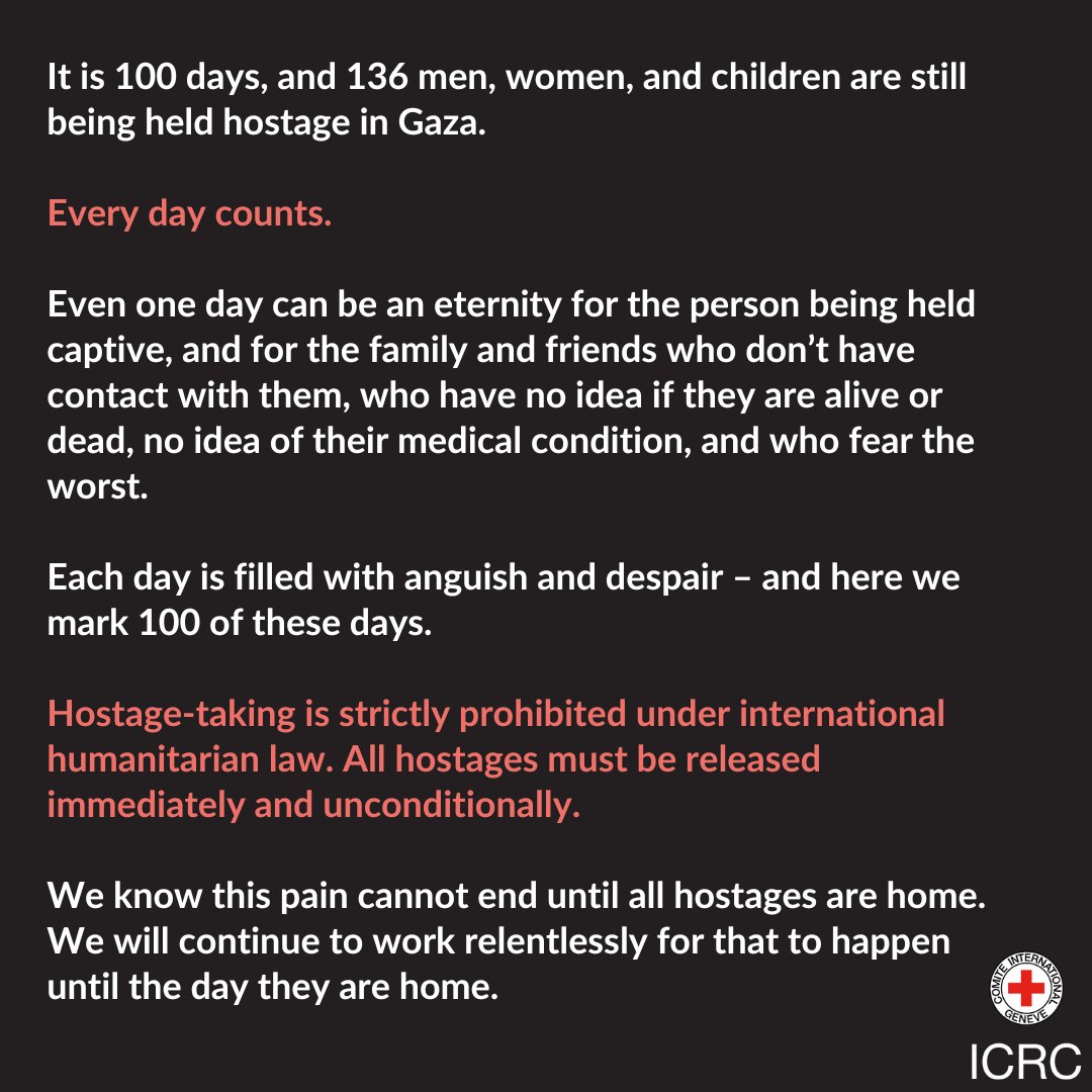 The unfolding tragedy cannot carry on. ➡️We continue to work relentlessly to bring home the hostages ➡In those darkest hours, our 17y old commitment to alleviate the suffering of the people in Gaza is unwavering No hierarchy in suffering, only one colossal humanitarian crisis