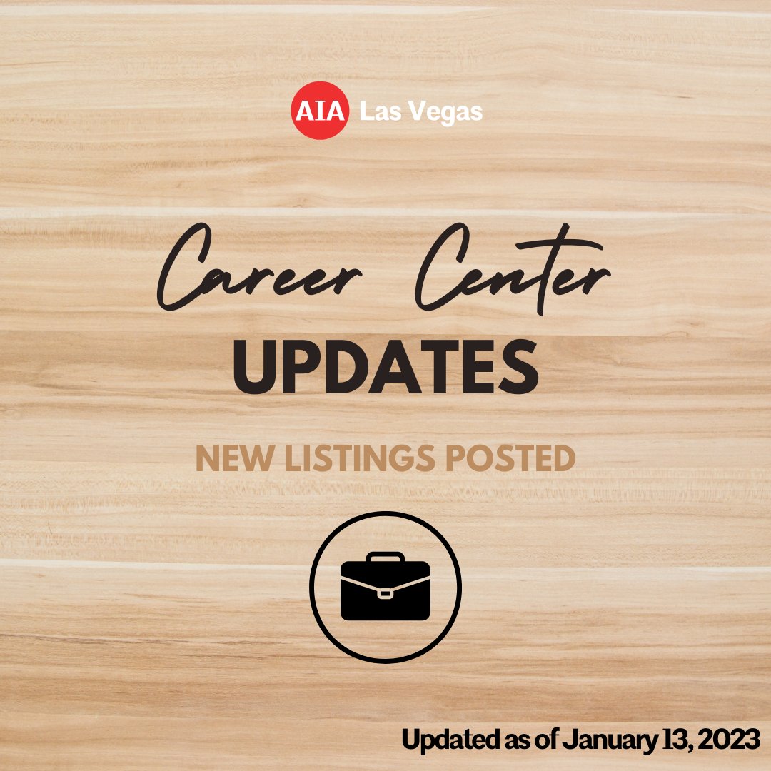 Looking for a new opportunity? We've just added new job openings to our Career Center. Check them out if you're interested in exploring different roles! 

aialasvegas.org/career-center/