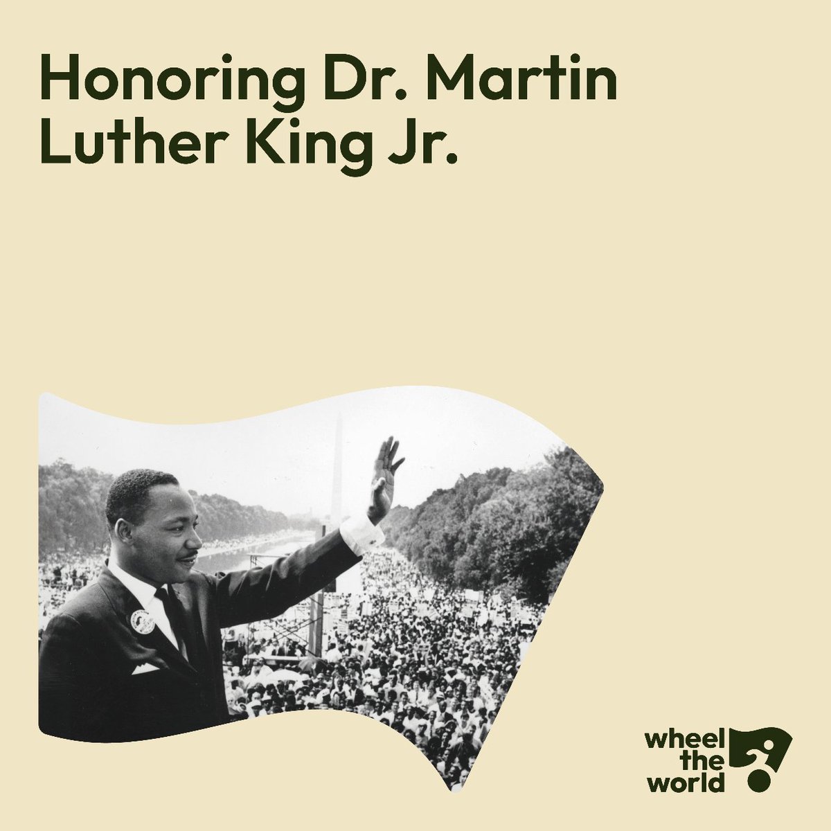 Today, we pay tribute to Martin Luther King Jr.'s legacy of equality and inclusivity. At Wheel the World, we're dedicated to crafting inclusive travel adventures, echoing Dr. King's vision of unity and accessibility for everyone. #accessibletravel  #wheeltheworld