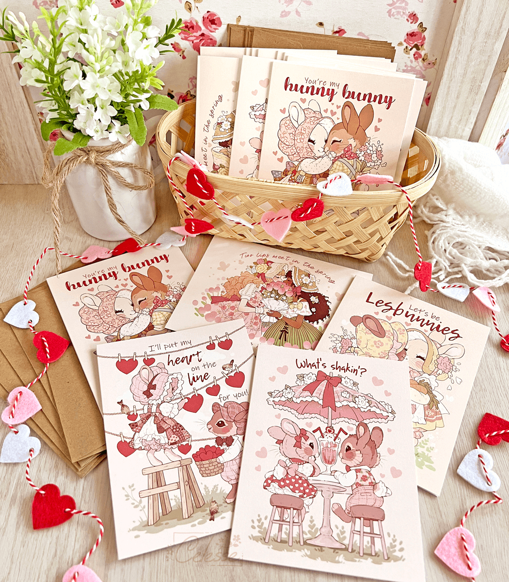 If you're looking for sweet & unique Valentine's Day cards, I've got you covered 🐰💖