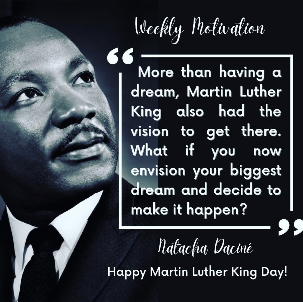 The best way to honor MLK is by pursuing your dreams. As a personal and professional development coach, I help people unlock their potential &amp; achieve their goals. DM for a FREE 15min discovery call.Happy MLK Day! Let's make dreams reality &amp; continue the legacy of positive change