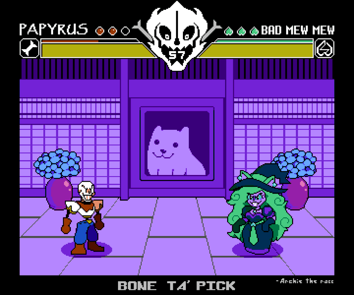 ArchieTheRacc's tweet photo. The second and hopefully final part of my art homework! With a bonus using exclusively NES colors
#NES #Nintendo #undertale #papyrus #MortalKombat #tobydog #MadMewMew #BadMewMew #MewMewKissyCutie #pixelartist #pixelart #originalcharacter #parody #bonetapick https://t.co/TAJoe5v55L