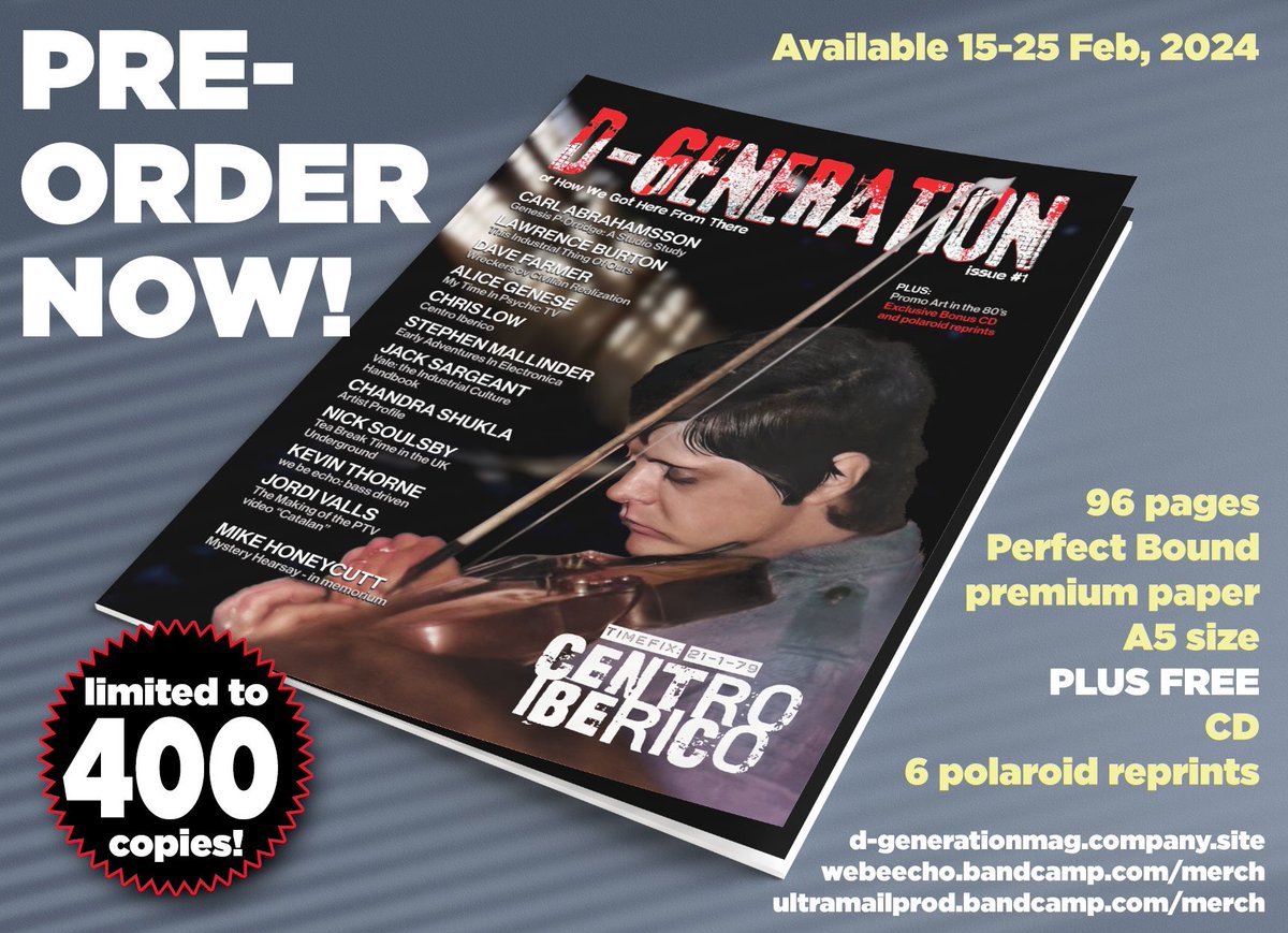 D-Generation magazine is now open for pre-orders. Strictly limited to 400 copies worldwide.