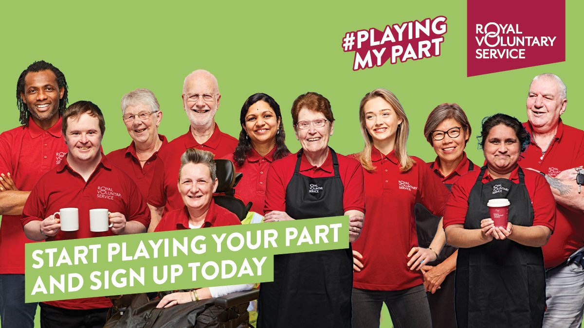 RoyalVolService's tweet photo. We’re excited to launch our #PlayingMyPart campaign to encourage more people to step forward and volunteer. 

Sign up today: https://t.co/gxSVsm0XpQ or if you’re already a volunteer, share your story with us using #PlayingMyPart https://t.co/aJrdrvhtwT