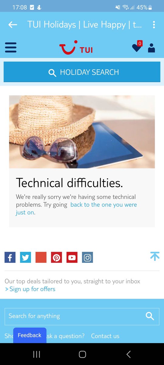 MattWils1987's tweet photo. @TUIUK how do we make payments when both app and website is showing this ? https://t.co/d77D8VW4w4