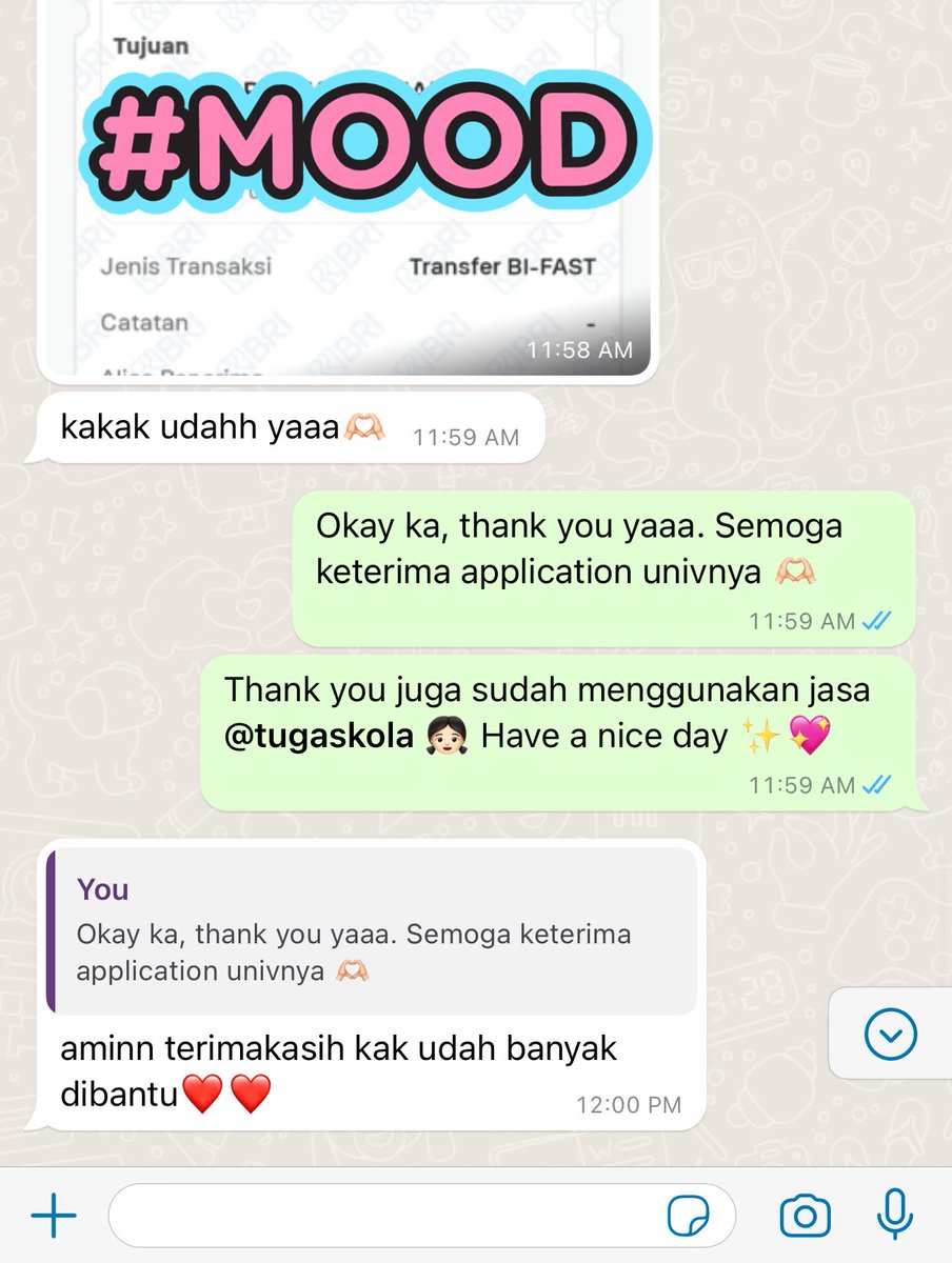 Hai guys! Aku masih open ya
Yuk yang lagi cari joki mandarin boleh langsung chat aja ke wa.me/85659079625
Translate, mengarang, jawab pertanyaan semua bisa. Even study plan juga bisa!
Langsung ajaaaaa dijamin trusted! 🫡
#zonauang #zonajoki #jokimandarin