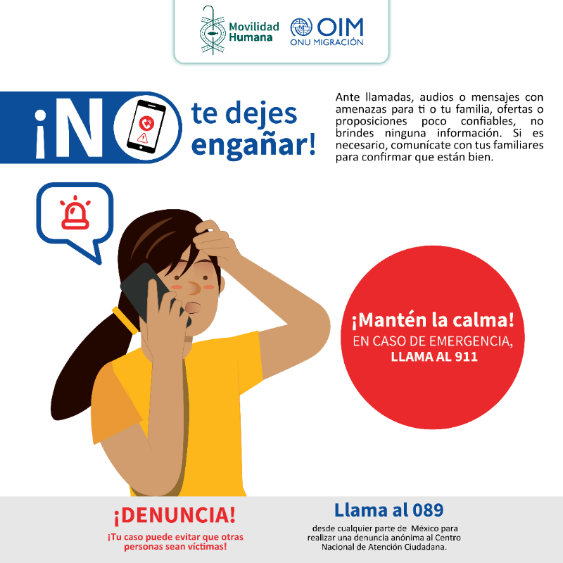 OIM_Mexico's tweet photo. ⚠️ ¡No te dejes engañar por falsas promesas! Recuerda que #TuSeguridadEsImportante.  

La @DEPMH y #OIM México te ofrecemos las siguientes herramientas para que realices tus procesos #migratorios de manera segura, da clic y conoce los detalles 👇🏻👇🏻