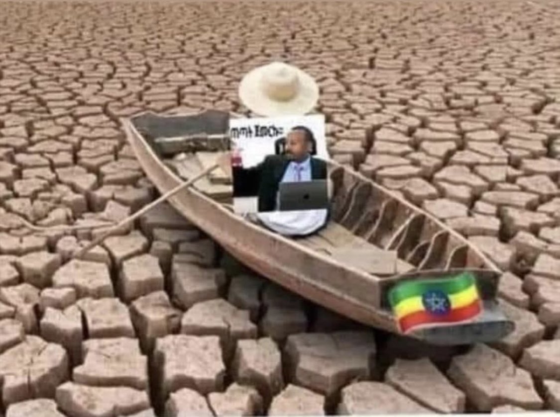 Oromo boy day dreaming in the middle of nowhere.