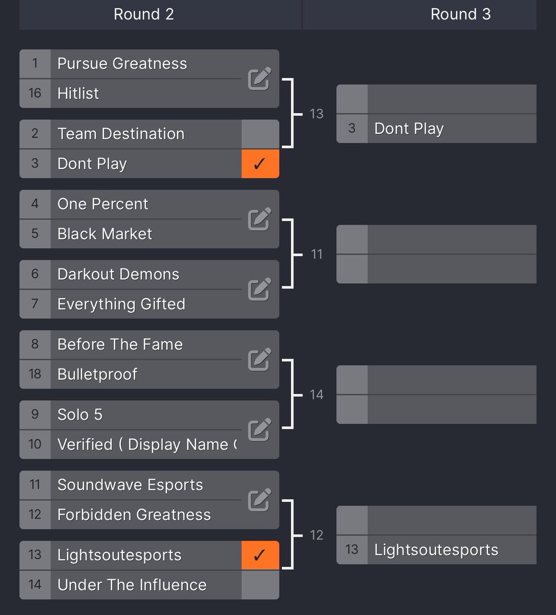 UPDATED BRACKETS🚨