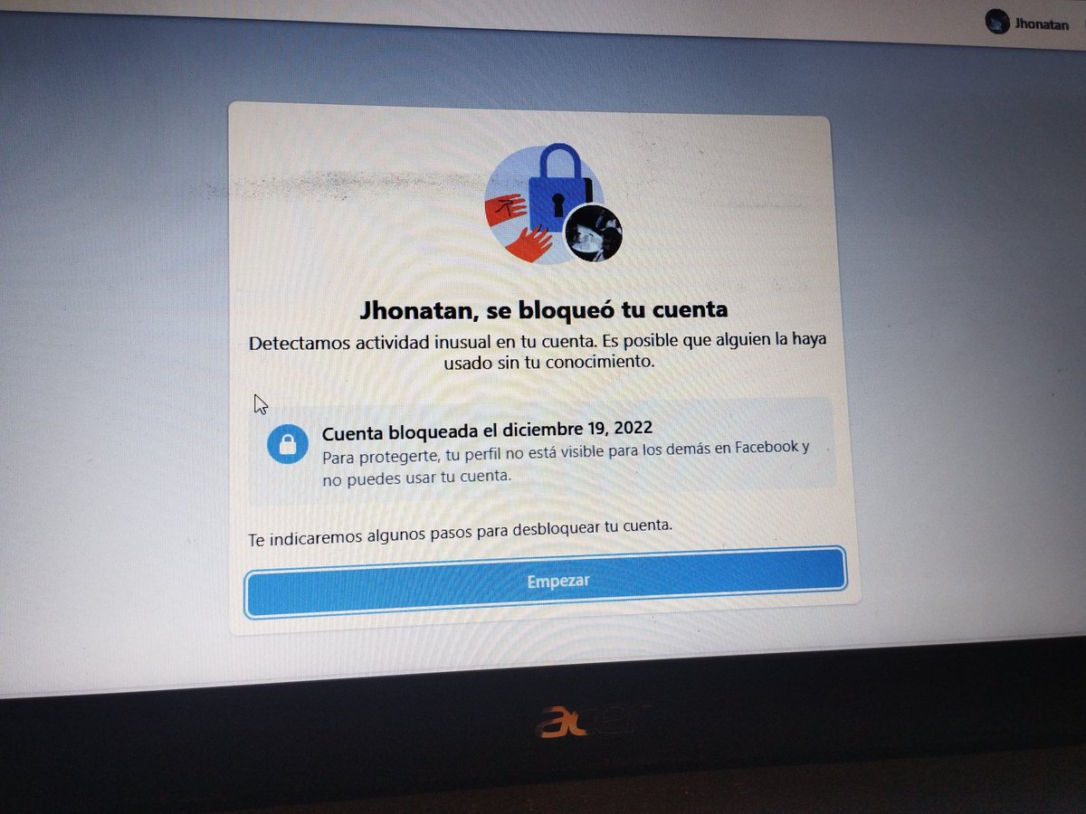 proactoarauca's tweet photo. @Meta amigos y amigas, les pido me puedan ayudar a desbloquear mi cuenta de @facebook, hace más de un año me intentaron #hackear y ahora me deja entrar pero me pide datos de una tarjeta 💳 que no es mía, allí manejo el #fanpage de mi empresa, no tengo más Admon. https://t.co/ASwjbPUvl0