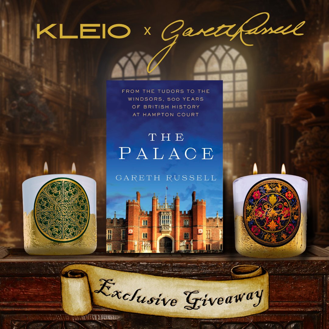 explore_kleio's tweet photo. Win a copy of @garethrussell1's book The Palace and two of our Tudor-inspired candles! Learn more and sign up to enter. Retweet/post to spread the word! #history #tudors #royalhistory 
 https://t.co/ynp5iWBdiP https://t.co/qLqDki5y3I