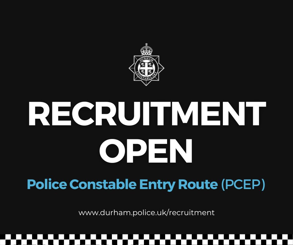 Police officer recruitment is now open for PCEP applications ✨ ✅ No degree required ✅ UK manual driving licence holder ✅ You must be 17 to apply (turning 18 before July) Interested? You can APPLY now ⬇️ durham.police.uk/Recruitment/Jo… Closing date: January 29.