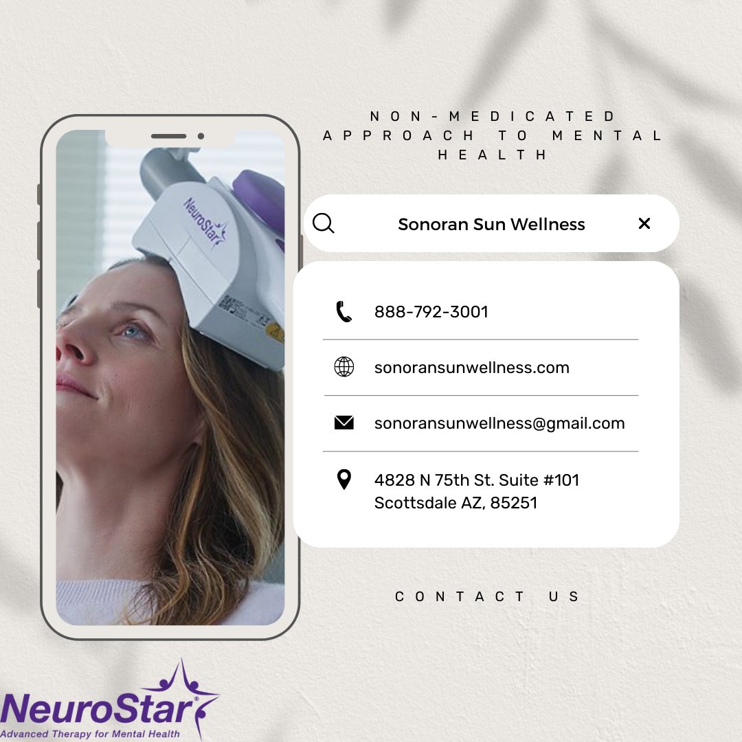 sonoransunwell's tweet photo. See how our non-medicated approach to Mental Health can be right for you! 
#scottsdale #AZ #PHX #mentalhealth #PTSD #Anxiety #Depression #OCD #ADD #ADHD #clinic #menthealthhelp #therapy #wellnesscenter #nuerostar #brainmasters #TMS #Nuerofeedback #holistic #neurostar https://t.co/g0nczC7Cmr