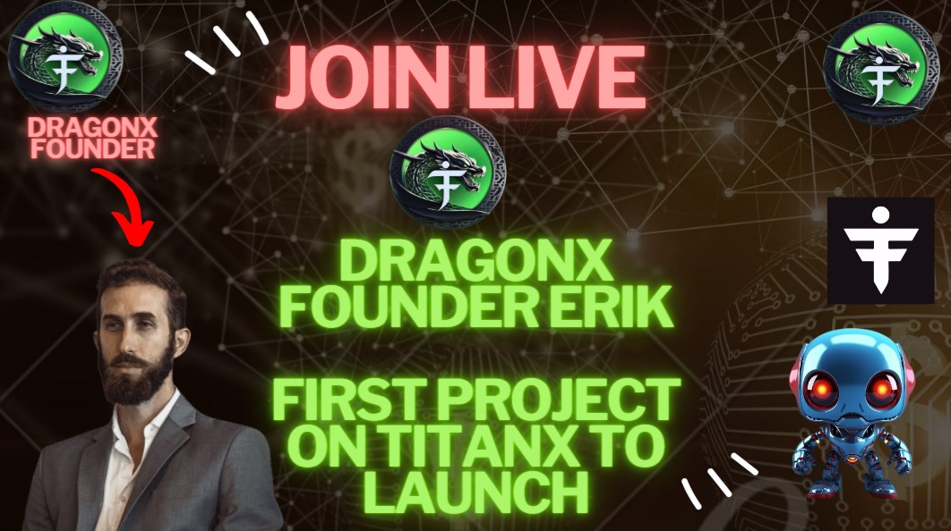 MikeDeanLive's tweet photo. 🚀 Just wrapped up an amazing interview with Erik, the founder of DragonX🐉 

First project building on TitanX to launch 18th Jan.  

Dive into Erik's insights and learn about their journey.

Follow: @TeamDragonX888

You missed?

Watch here 👉https://t.co/8alBpdbg98 https://t.co/aOi5amZbZt