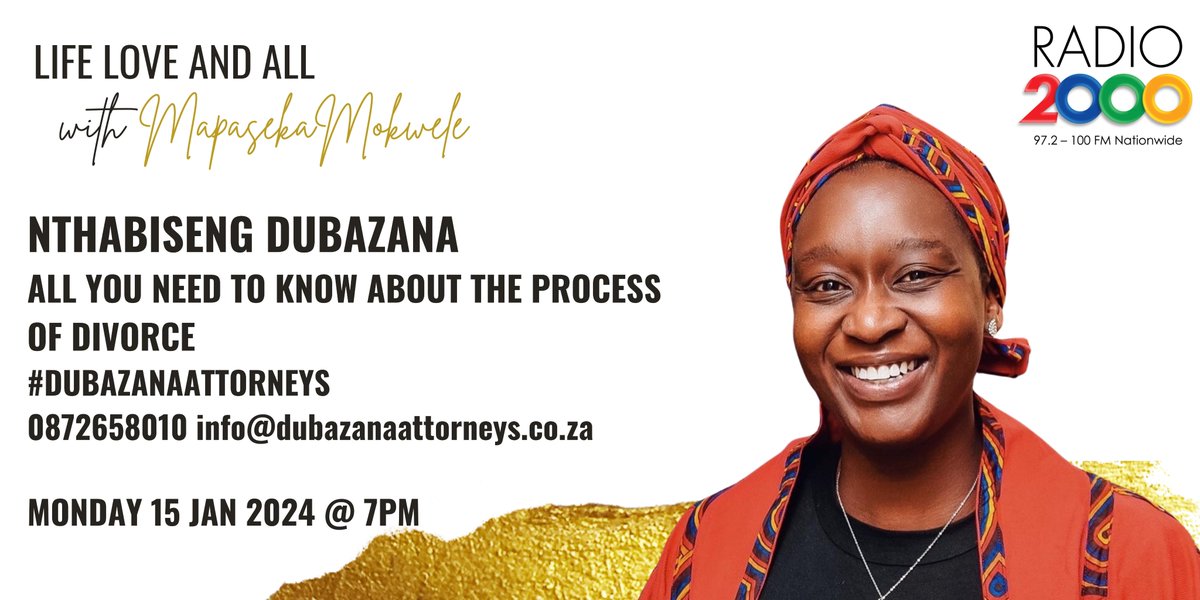 Radio2000_ZA's tweet photo. #OnAir #lifeloveandall @mapasekamokwele
#OpenlineMonday #LegalMonday @Nthabi_Dubz
#Divorce #Radio2000 #MapasekaMokwele https://t.co/swqeKKbuVz