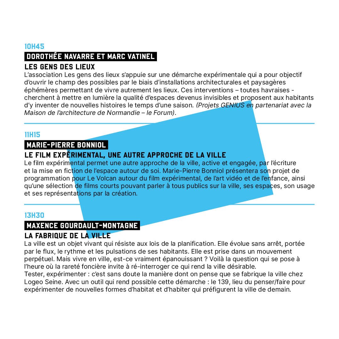 UnEteauHavre's tweet photo. [PROGRAMME DE MÉTAMORPHOSES]
Découvrez le programme de Métamorphoses, le « laboratoire des formes urbaines ».
👉 Jeudi 1er février
💡9h - 17h
📍Au Fitz - Le Volcan https://t.co/azQdChEBnc