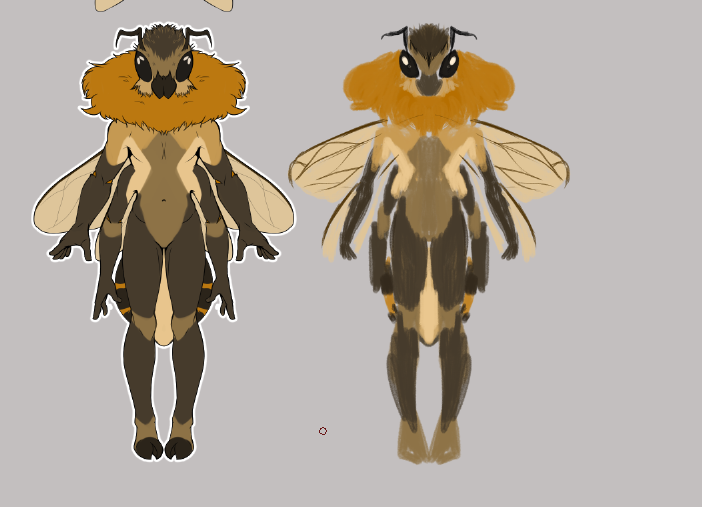 asterell_'s tweet photo. Comparison between sketch and final version.
#furry #furries #furryanthro #furrybee #furryfandom https://t.co/KE8WvfsYlL