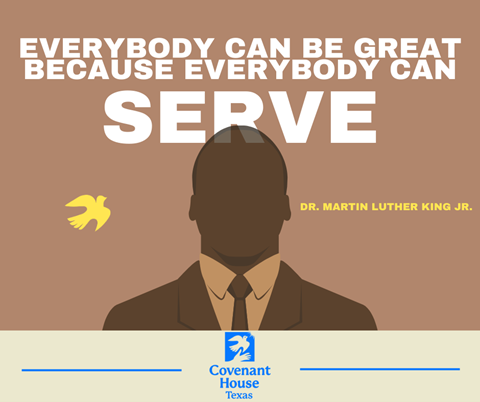 CovenantHouseTX's tweet photo. At Covenant House Texas, our doors are open to those facing adversity, echoing Dr. King's dream of a community bound by compassion. We strive for equality, justice, and the dignity of every person, working tirelessly to turn his dream into our reality.
#MLKDay #ServiceForChange https://t.co/gg7TVpENqm