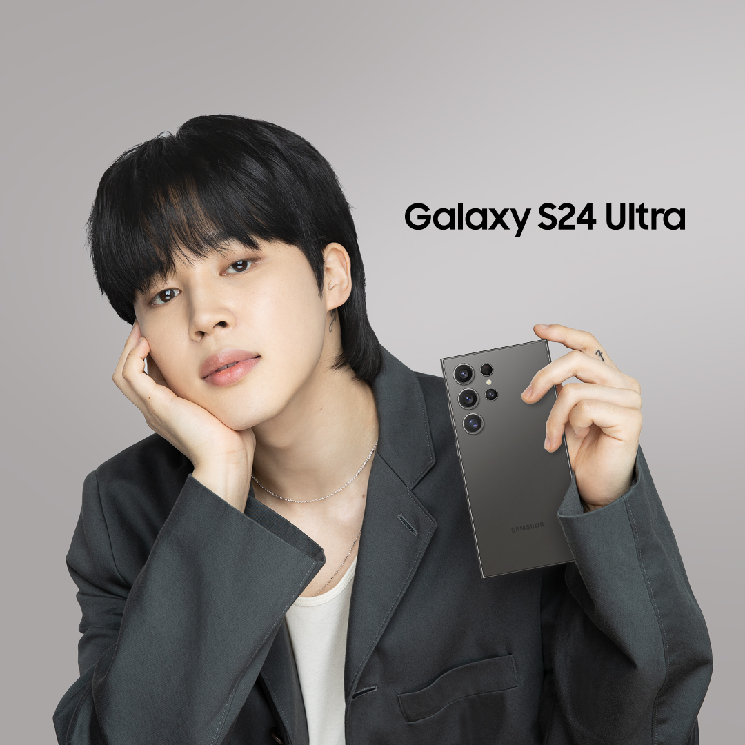@masigajacque Smooth, sleek, and elegant. And we’re not just talking about #Jimin of @BTS_twt‘s dance moves! ✨🕺 Get the #GalaxyS24 Ultra in Titanium Black now 👉 smsng.co/S24Ultra_DE-Ji…