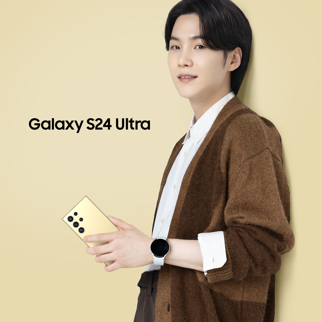 @masigajacque Rhythm, rhyme, and a subtle yellow shine. ✨ It’s like the #GalaxyS24 Ultra in Titanium Yellow was made for #SUGA of @BTS_twt. 😌 Get yours now 👉 smsng.co/S24Ultra_DE-SU… ❤️ this post to see who’s up next.