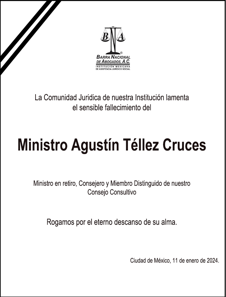 Lamentamos el fallecimiento del Ministro Téllez Cruces y enviamos nuestras condonlencias a sus familiares y amigos. QEPD