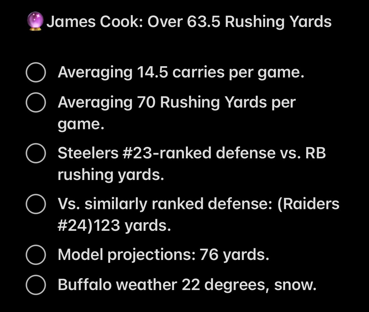 mattabets's tweet photo. ๐ฎ๐ค My Models pick for #Bills vs. #Steelers ! ๐ฏ๐ The line is 62.5on @FDSportsbook ๐๐ซ 3-0 on picks this weekend! ๐๐ฅ#AIHandicapper #WildCardWeekend #NFLย ย #Sportsbetting #sportsbettingpicks https://t.co/auk58rlfI4