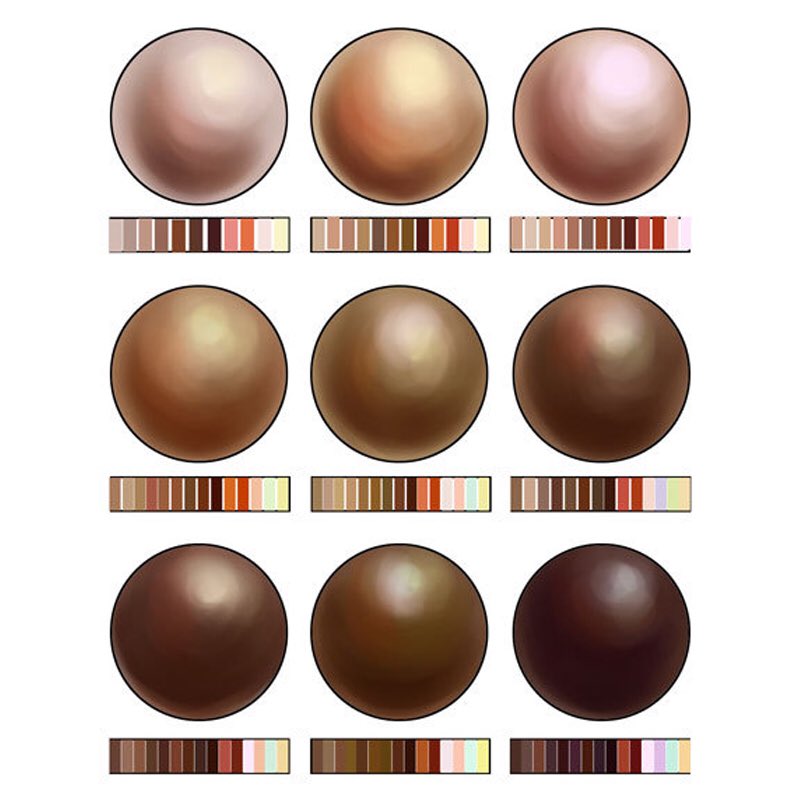 Our feature artist/tutorial for #LEARNUARY today is this sheet of SKIN TONE SWATCHES, by @p_cucumbers! Very useful for quick HIGHLIGHT, SHADOW and UNDERPAINTING! #digitalart #procreate #manga #anime #illustration #art #drawing #painting