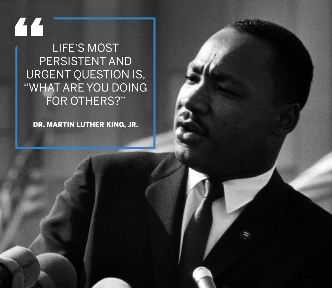 As you enjoy your day off today, find time to think and reflect on this question from one of the greatest LEADERS this world has ever seen! #whatareyoudoing #MLKday2023