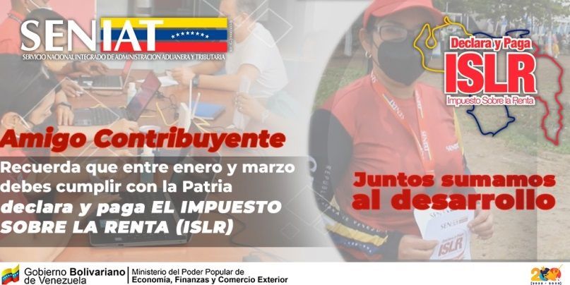 No esperes más, cumple con tu deber ciudadano antes de que culmine el plazo, declara y paga el #ISLR. #JuntosSumamosAlDesarrollo
