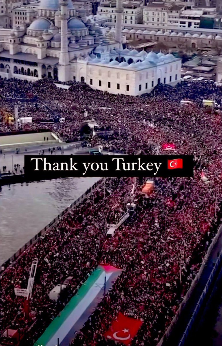 🚨🇹🇷🇵🇸 MASSIVE march for Gaza in TURKEY!