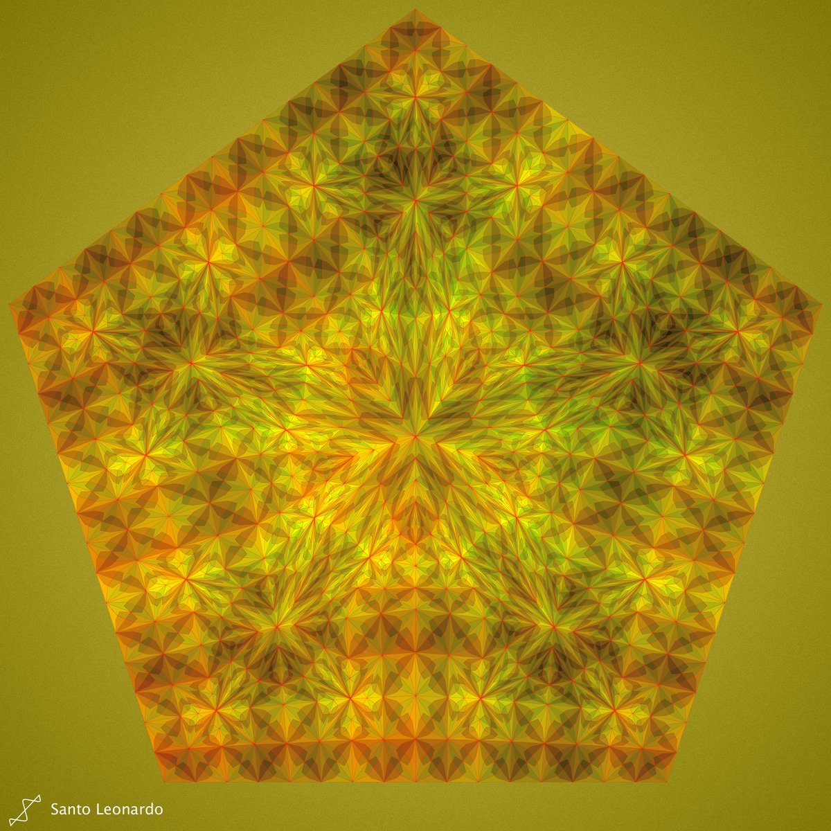 LeonArTech's tweet photo. Tessellation of n=10000 tiles, using factorization of n in 2^4 x 5^4, made for #genuary2024 "10000 sth.".
Color in Hue, Saturation, Brightens, is a function of tile index in the factorization process.
#genuary #genuary16 #digitalart #generativeart #mathart #math #creativecoding https://t.co/7bMdAxSBo7