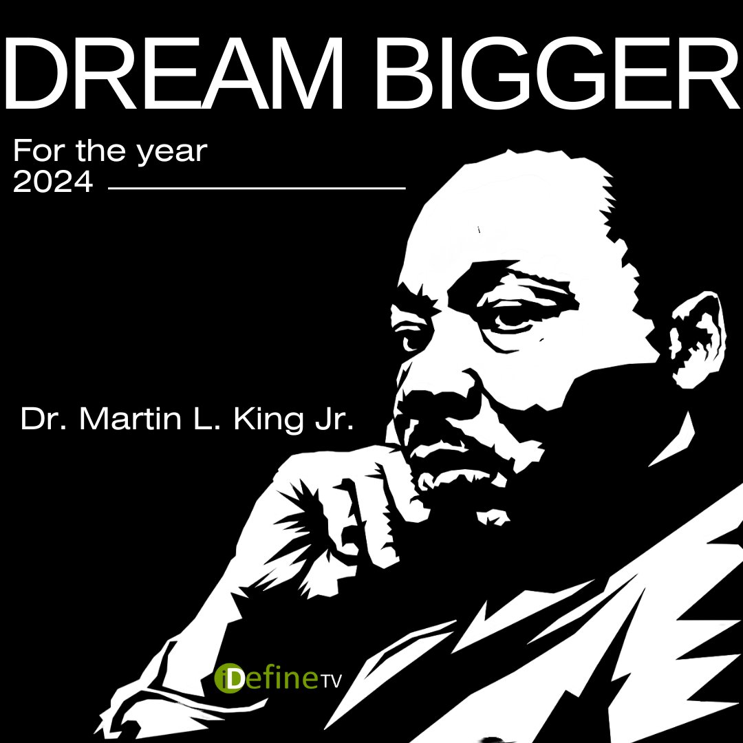 iDefineTV's tweet photo. As we honor the legacy of Martin Luther King Jr. today, let's draw inspiration from his courage and dream of a better world. Your dreams matter, and they deserve to be shared with the world. Remember, dreams don't wait. #MLKDay #MondayMotivation #IHaveADream #DreamsIntoReality https://t.co/0poyptCrsR