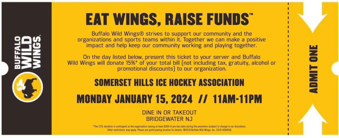 Eat wings to support the BSM hockey team today!
🏒🥅🙌🏻