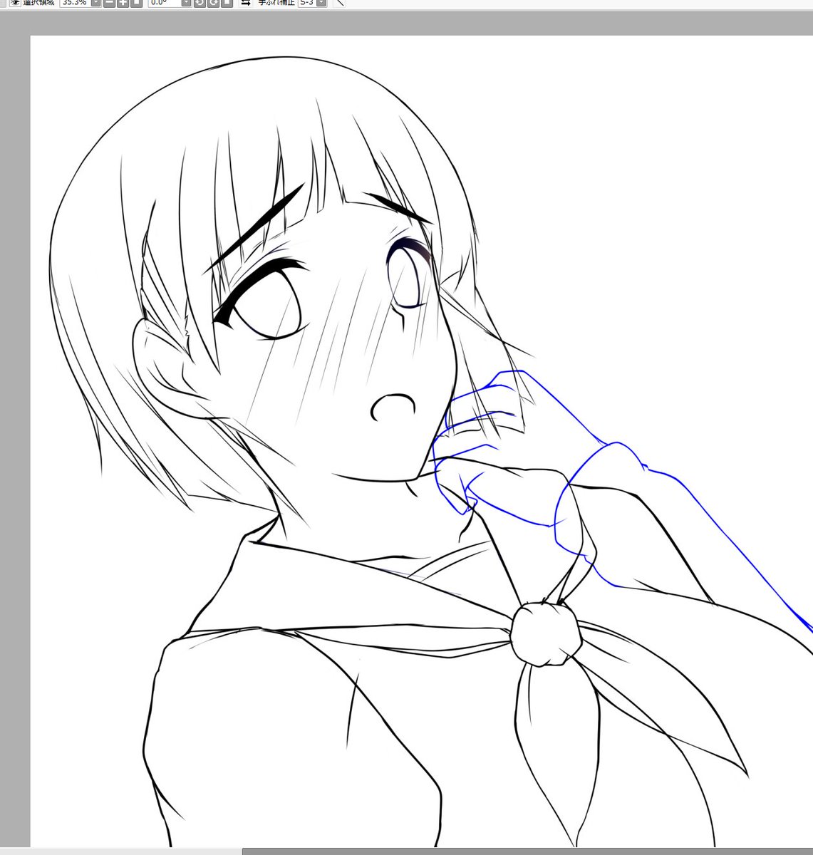 本日も線画を整えつつ、別シーンの簡易色置きもしてましたですよん〆('ー`)b
色置きした状態の方が線画調整しやすいってちょっと前くらいから思っていたんだけど・・・
やっぱりそんな感じがするのねん⭐ 