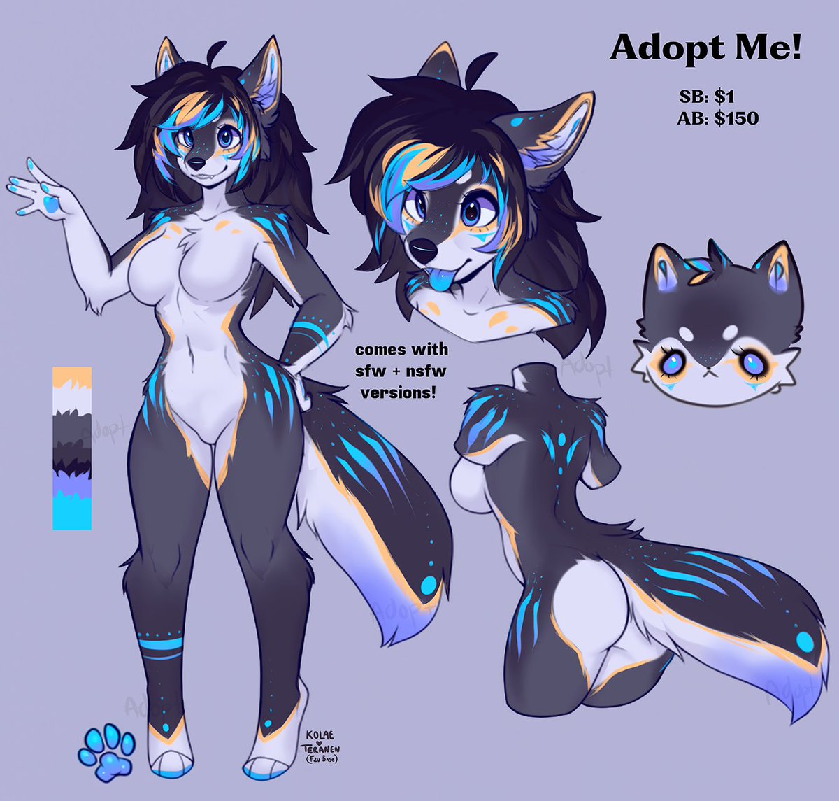 kolaepup's tweet image. Magical Wolf Adopt!
