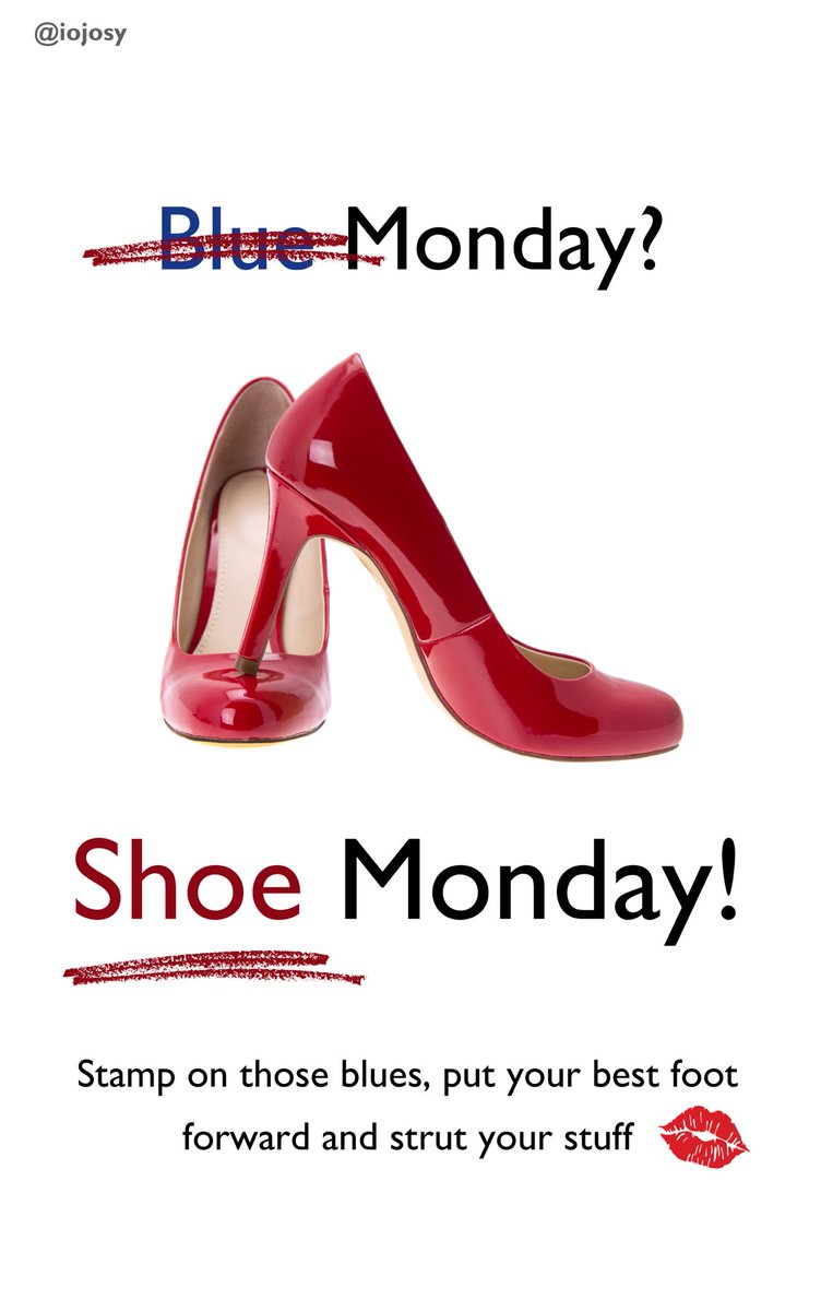 Josephine Graham (@iojosy) on Twitter photo Ok, I know I wasn’t the only person to think of shoes but this was my take on it. ☺️👠
One Minute Brief of the Day:
Create posters to advertise #AnythingButBlueMonday (but it must rhyme with Blue) 💙 <a href="/OneMinuteBriefs/">One Minute Briefs ⏱️</a> Ok, I know I wasn’t the only person to think of shoes but this was my take on it. ☺️👠
One Minute Brief of the Day:
Create posters to advertise #AnythingButBlueMonday (but it must rhyme with Blue) 💙 <a href="/OneMinuteBriefs/">One Minute Briefs ⏱️</a>