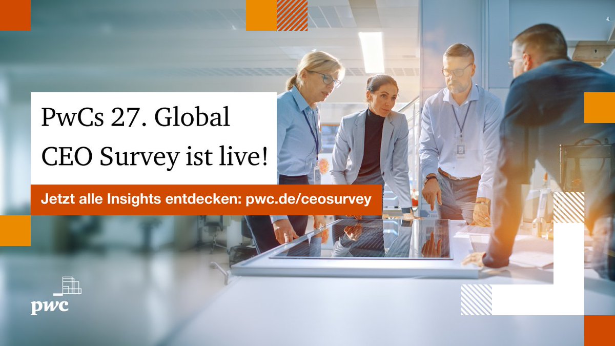 Out now: 27. Global #CEOSurvey! Was denken CEOs weltweit über den #Klimawandel oder Megatrends wie #GenAI? 🤔 Unser Survey liefert Ihnen die Antworten sowie die Top-Trends der #Weltwirtschaft für 2024. Interessiert an allen Insights? Jetzt reinlesen: pwc.de/de/ceosurvey.h…