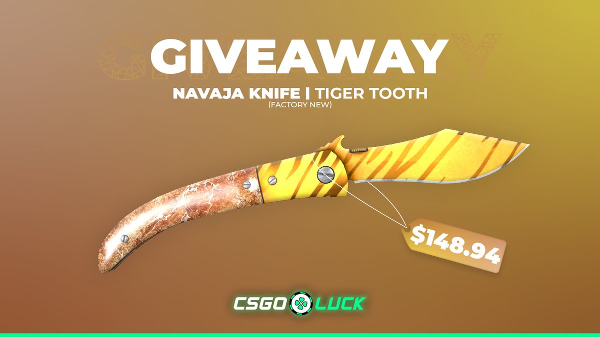 officialcsluck's tweet image. ⭐️ Navaja Knife | Tiger Tooth (FN) - CS2 Giveaway

To enter:
- RT &amp;amp; Like
- Follow us
- Tag one friend

One winner in 24 hours. Good luck! 🐯