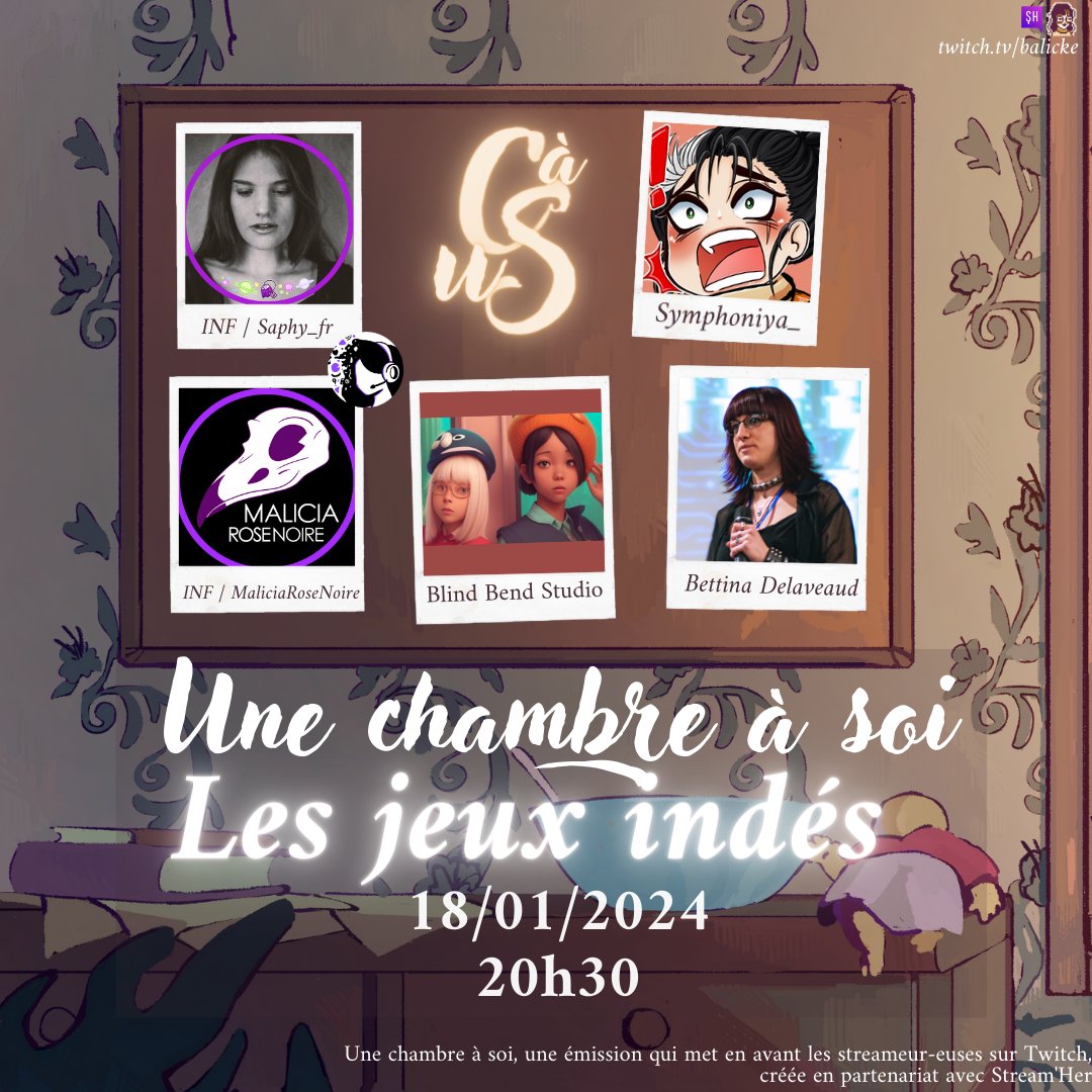MaliciaRoseNoir's tweet photo. ✨ C'est le planning 📆 :
- Lun 21h : #TheLonging
- Mar 21h : #CultoftheLamb
- Mer 13h : #ThePlaneEffect
- Jeu : 14h - #BulwarkFalconeerChronicles et #Dredge / 20h30 - @Une_chambreasoi sur les jeux indés
- Ven 21h : Live dessin
- Sam 21h : #TinHearts
- Dim : OFF 💤

🤘💜🤘 https://t.co/KB5fteD7Q5