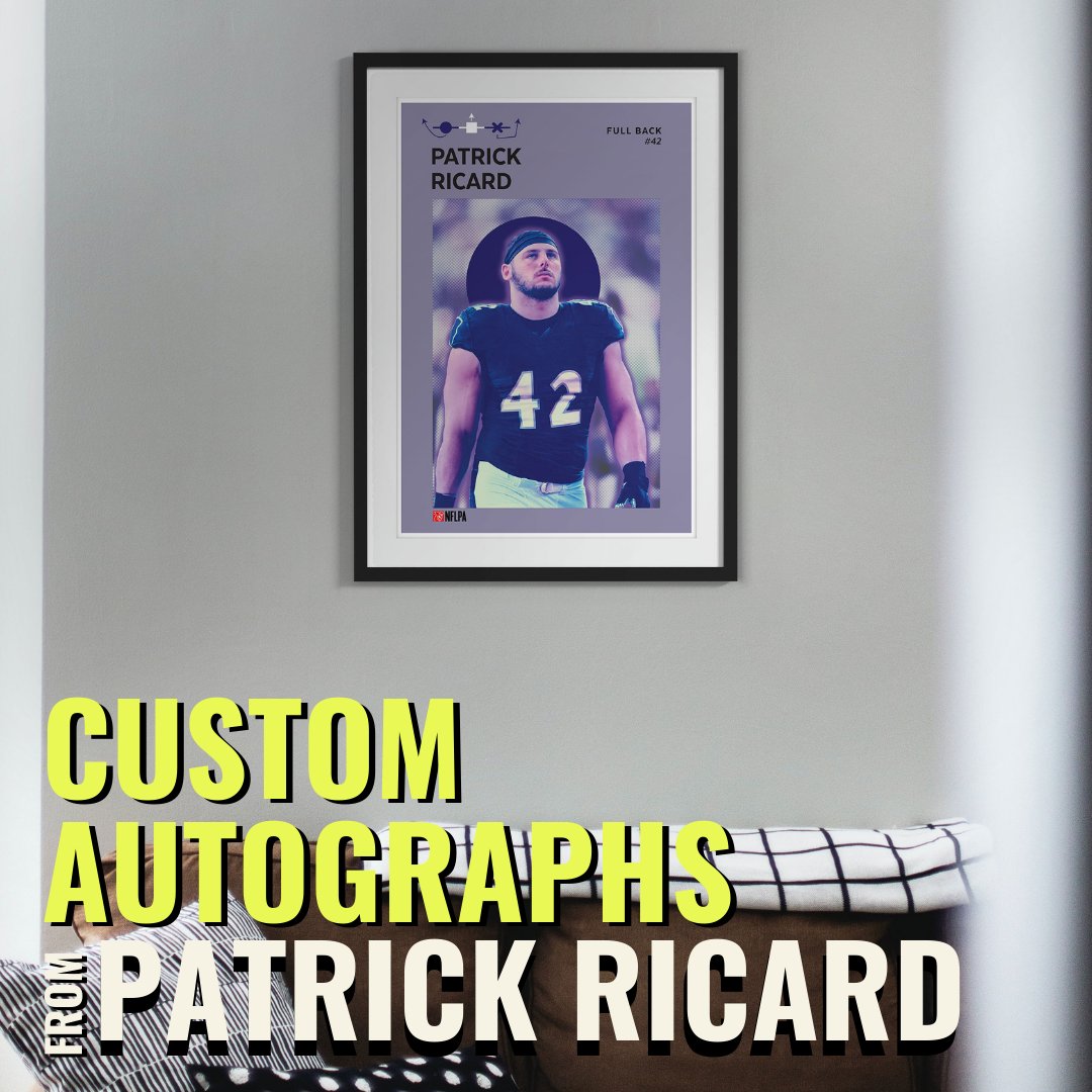 FanFairOfficial's tweet photo. It is official, we have Patrick Ricard on the FanFair Signatures platform.  We have worked with the NFLPA and players to create unique and exclusive art prints. Available now #NFL #PatrickRicard #PatRicard #PancakePat #Football #Superfans #ArtPrint #collectible #customautograph https://t.co/bRfsWuqxMq