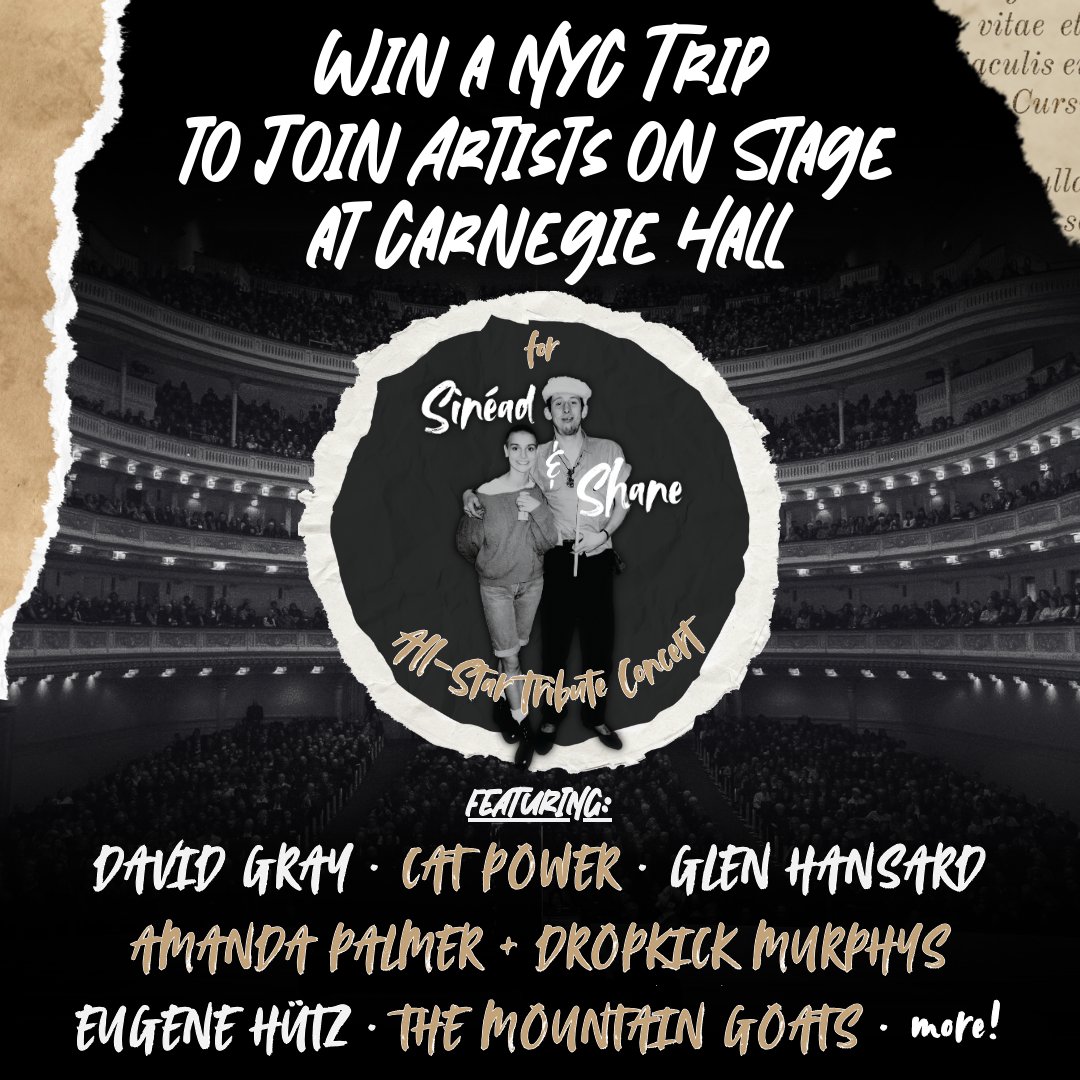 Win a trip to NYC for the Sinéad O'Connor & Shane MacGowan all-star tribute benefit with seats in the first 5 rows, travel, hotel, and more! Donate now to support @PENamerica and help protect free expression. Donate to win: bit.ly/48W5d2W @winwithfandiem