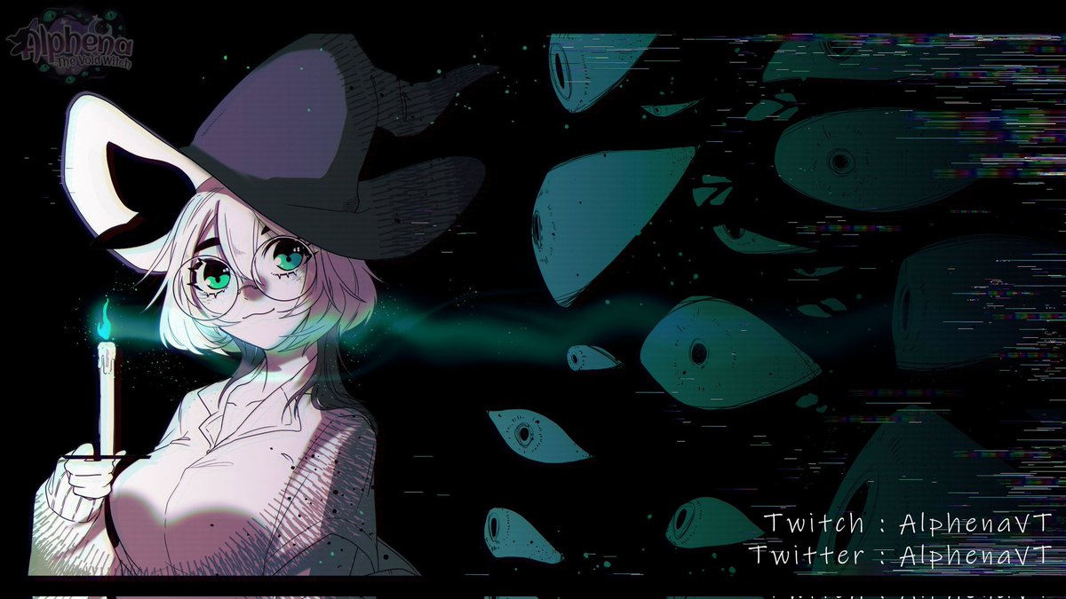 「Comfy Horror Story Reading this  I'm  a 」|Alphena 🌌 Void Witch VTuberのイラスト