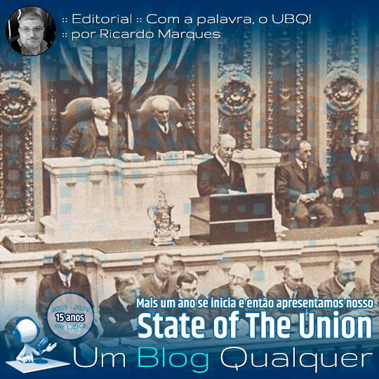 UmBlogQualquer's tweet photo. O UBQ retorna às atividade para mais um ano com você. Parece que foi ontem, mas estamos iniciando o nosso décimo quinto ano por aqui. E como já é uma tradição, começamos os trabalhos com o nosso discurso da união, aos moldes dos grandes discursos de estado das grandes nações. https://t.co/h8eWVFP7ze