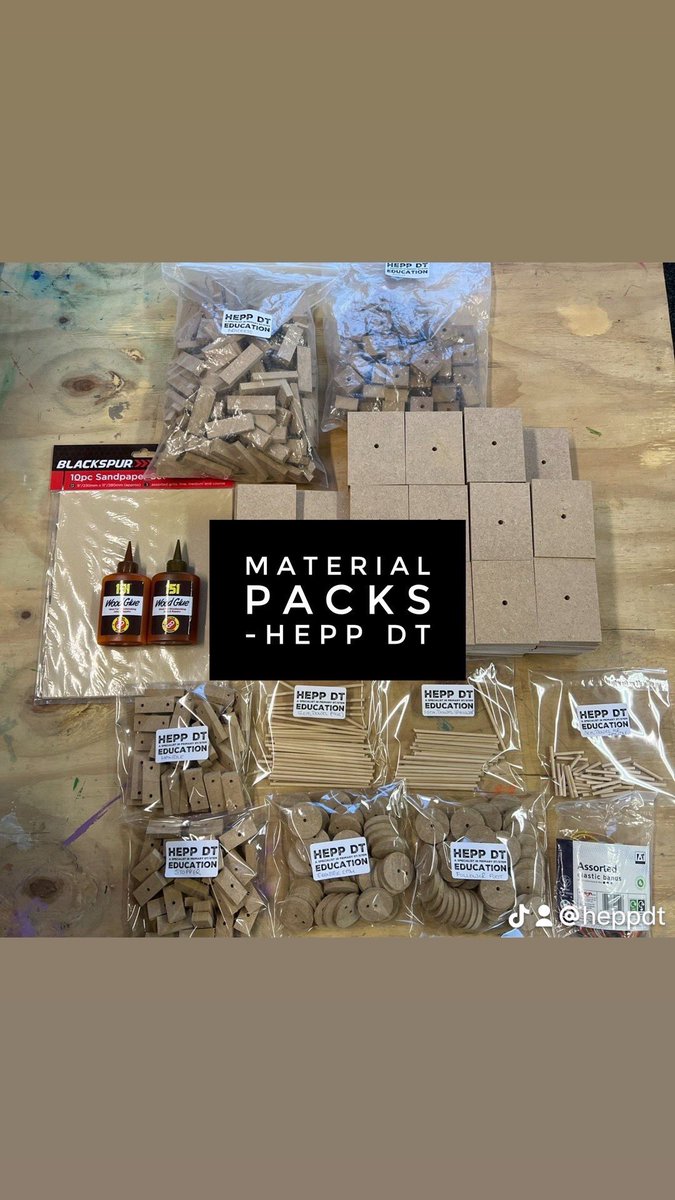 heppdt's tweet photo. Busy day in the workshop… material packs being prepped for and sent out to:

@LinthorpeSchool 
#StTheresasCPS
@HollinPrimary 
@west_ewell 
@mv_primary 

#primaryDT #materialpacks #resources https://t.co/yX2NRInh7g