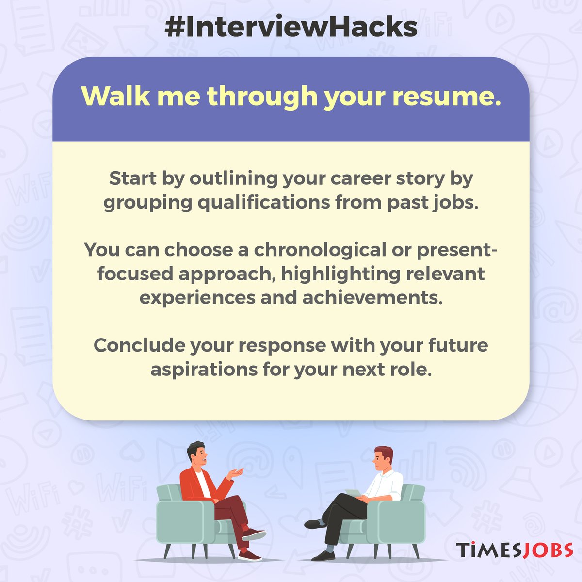 This job interview question seems easy on the surface but can be very tricky to get right. 

Here’s a hack that will help you with a well-prepared and thought-out answer that is sure to impress even the shrewdest of interviewers. 
#InterviewTuesdays #TuesdayWisdom #InterviewHacks