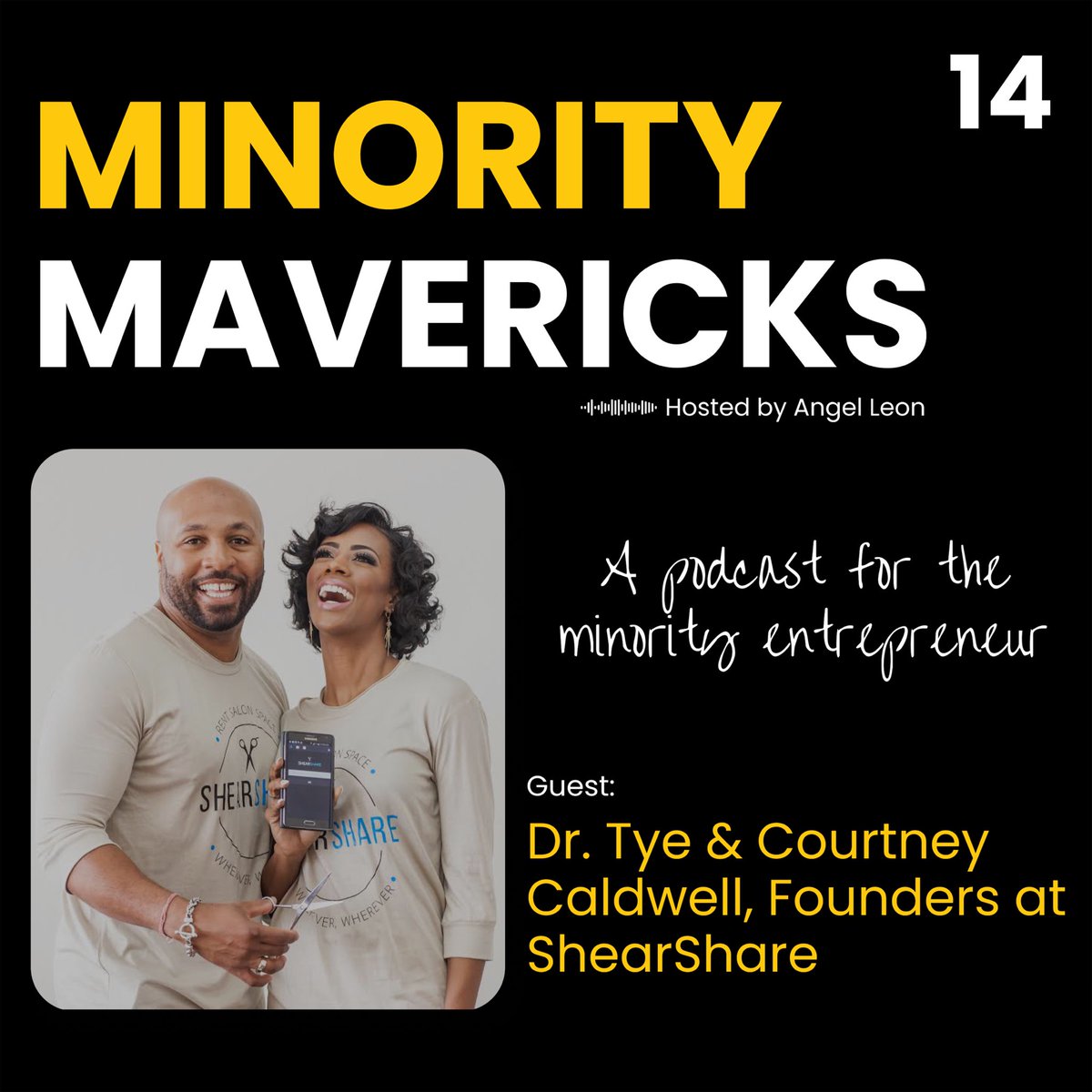 In our latest episode, we had the honor to have <a href="/ShearShareCEO/">Courtney ☠️ Proud @raiders mom, post-exit founder</a> and <a href="/drtyecaldwell/">Dr. Tye Caldwell</a> co-founders of <a href="/shearshare/">ShearShare, Inc.</a>, an amazing company that is addressing a crucial problem in the hair and beauty industry.

Check out their story here! minoritymavericks.com/blog/dr-tye-an…

#podcast #BlackLivesMatter