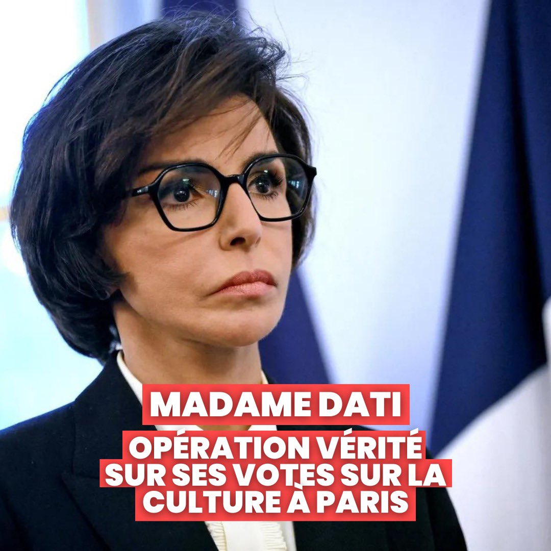 IanBrossat's tweet photo. Mme Dati, une ministre de la « culture populaire », comme expliqué lors de la passation ?

Par curiosité, je me suis replongé dans ses votes à Paris.

Petite révélation : nous sommes très, très loin de la promotion de la culture populaire.

Au contraire.

Un thread. https://t.co/gDpighRpga