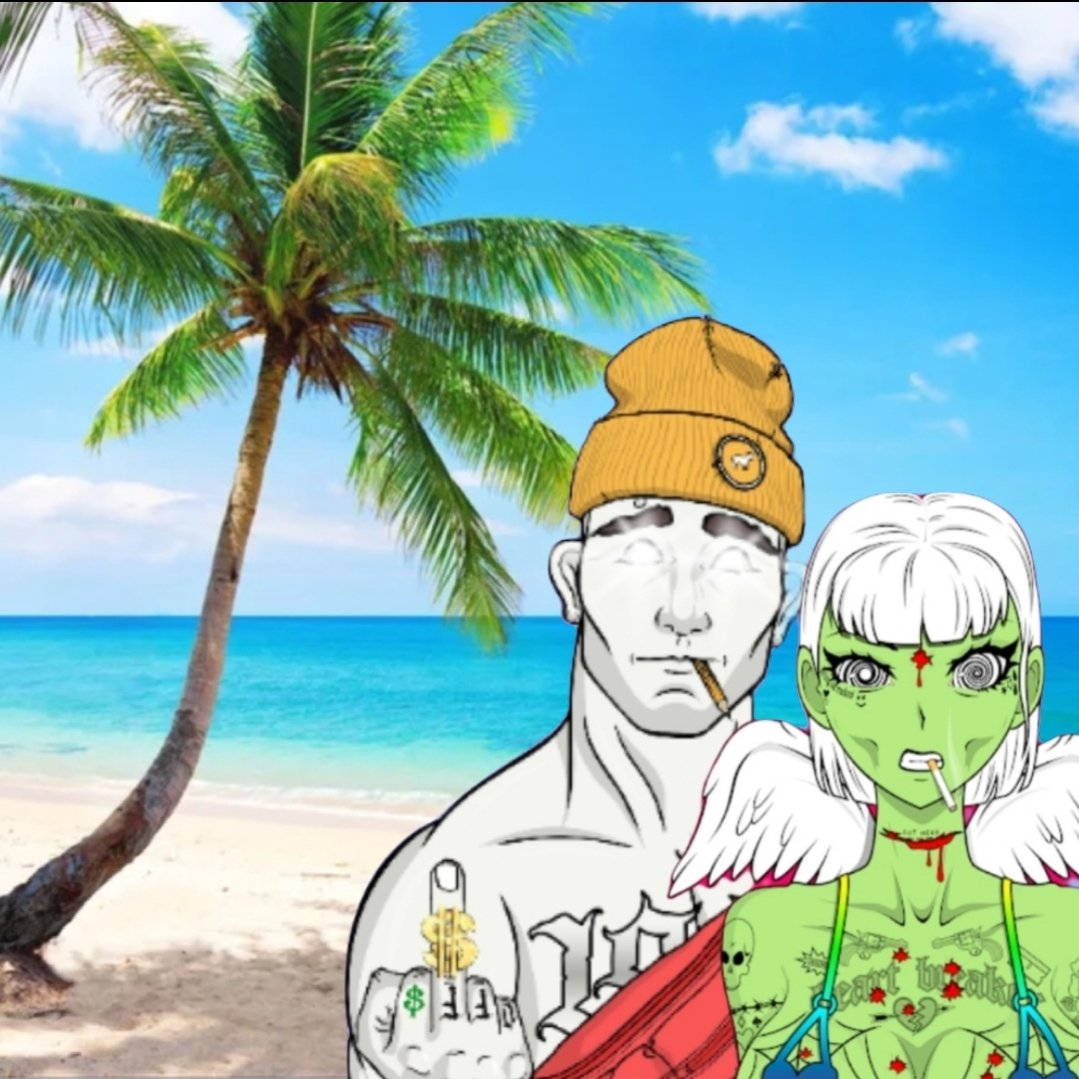 Got my <a href="/saintsoflaNFT/">SAINTS of L.A.</a> some arm candy👀 Was feeling lonely♥️
<a href="/DEATHGIRL_NFT/">DEATH GIRL - デスガール</a> 😇
#FCKOFF she's mine🍻