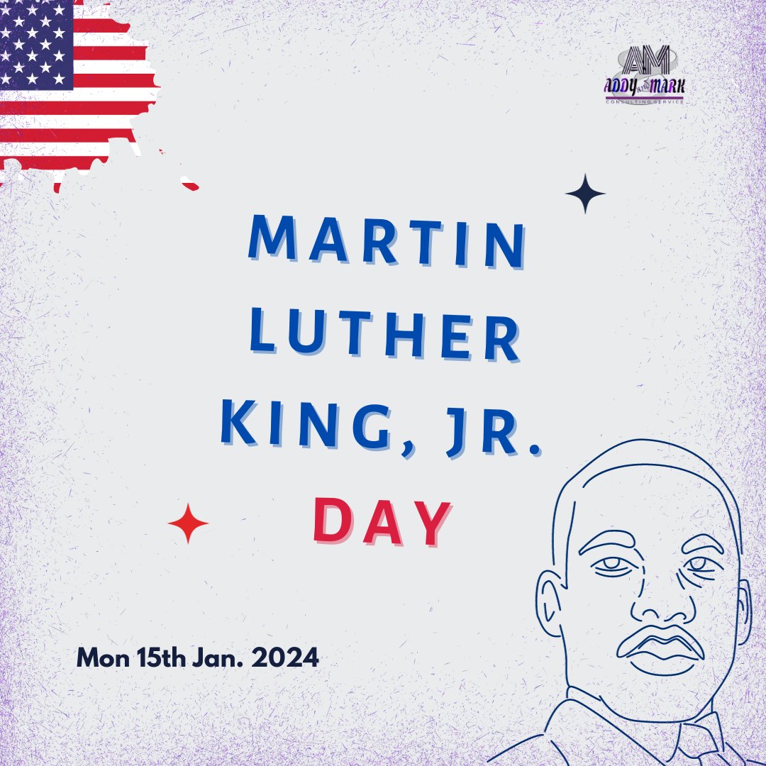 addyandmark's tweet photo. ✨ Celebrating the inspiring legacy of Martin Luther King Jr. on this special day! ✨ Spread love, equality, and compassion today and always. 

#addyandmark #MLKDay #Inspiration #martinlutherkingjrmemorial #martinlutherkingquotes #ihaveadream #civilrights #blacklivesmatter https://t.co/UWVOBShy4K